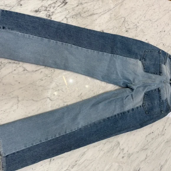 NEW Pacsun High Rise Straight Two Tone 90s Y2K Jeans Women's Size 25 Frayed - Picture 5 of 7